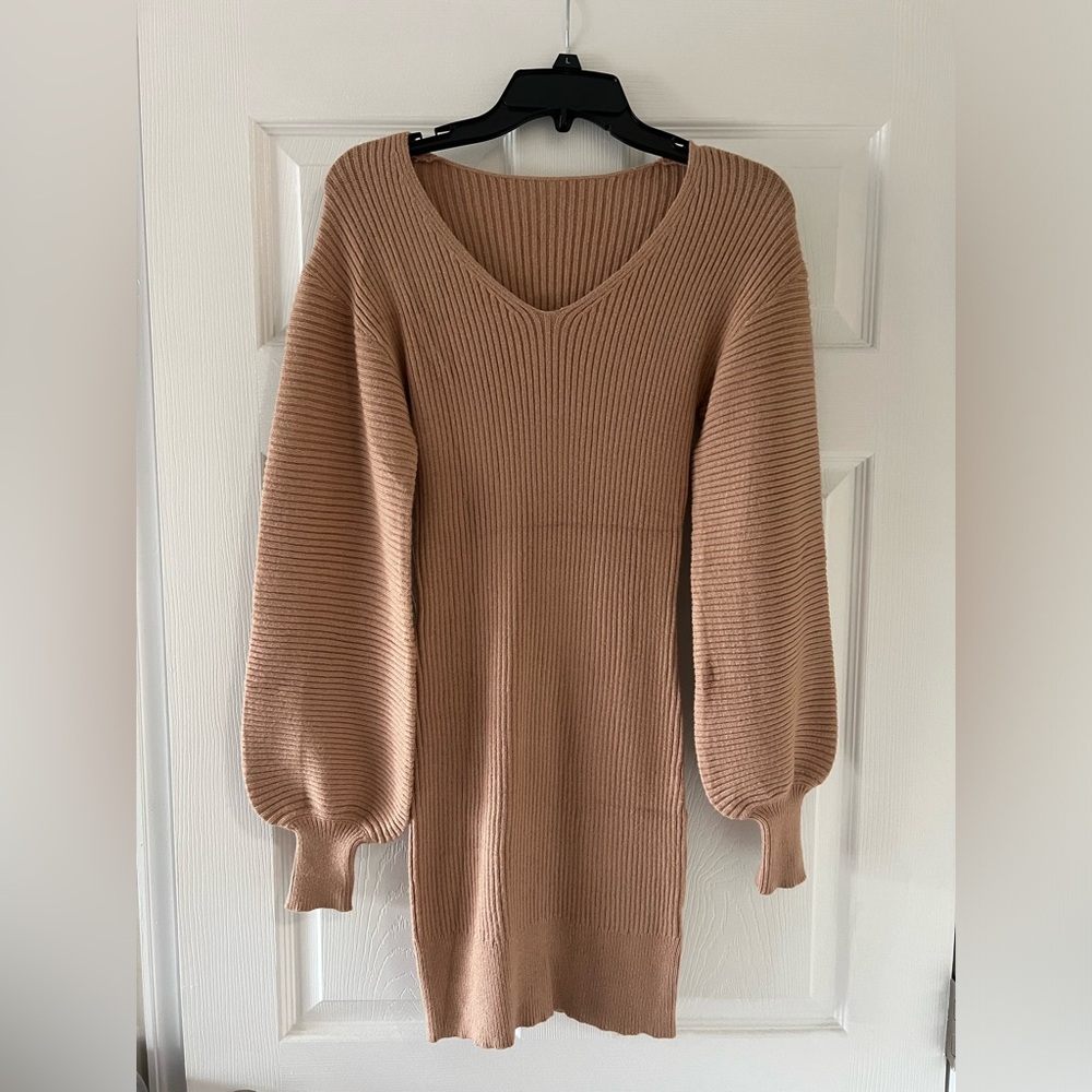 Never worn, mini sweater dress